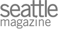 The image shows the logo for "Seattle magazine" with the text in a simple, gray font.